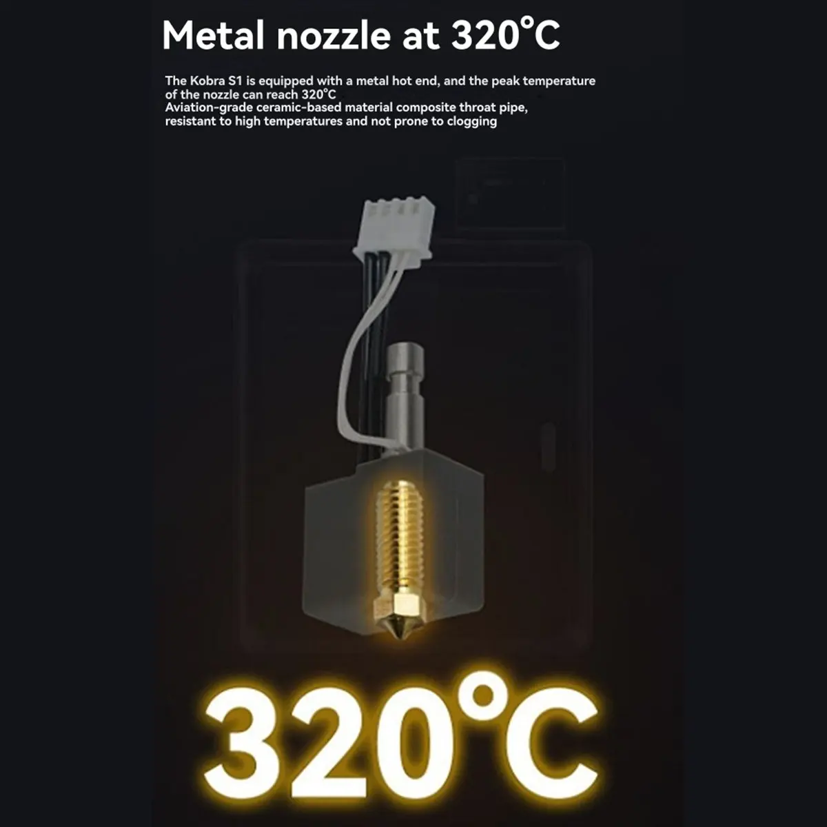 Welcome Deal-Brass Nozzle Hotend Kit for S1 Extruder 3D Printer Combo Hot End Kit for S1 1.0mm