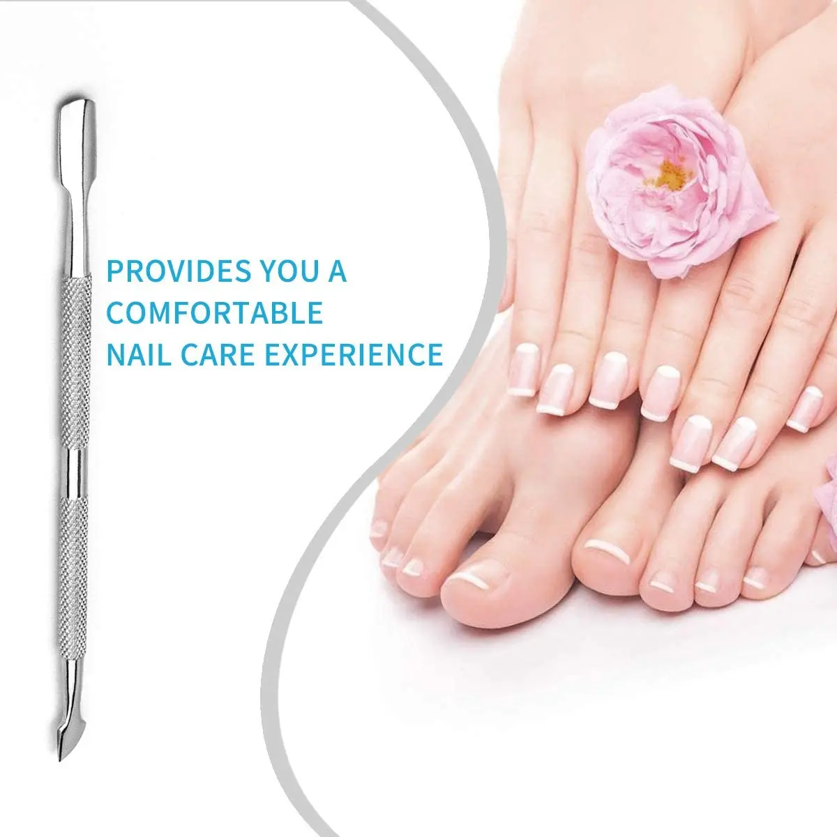 1/3Pcs Double Head Cuticle Pusher Gel Nail Removal Tool Nail Dirt Cleaning Dead Skin Push Nail Pusher Manicure Tools Metal