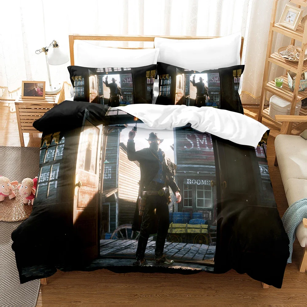 Fashion 3D Red Dead Redemption 2/3pcs Bedding Sets Duvet Cover Set With Pillowcase Twin Full Queen King Bedclothes Bed Linen