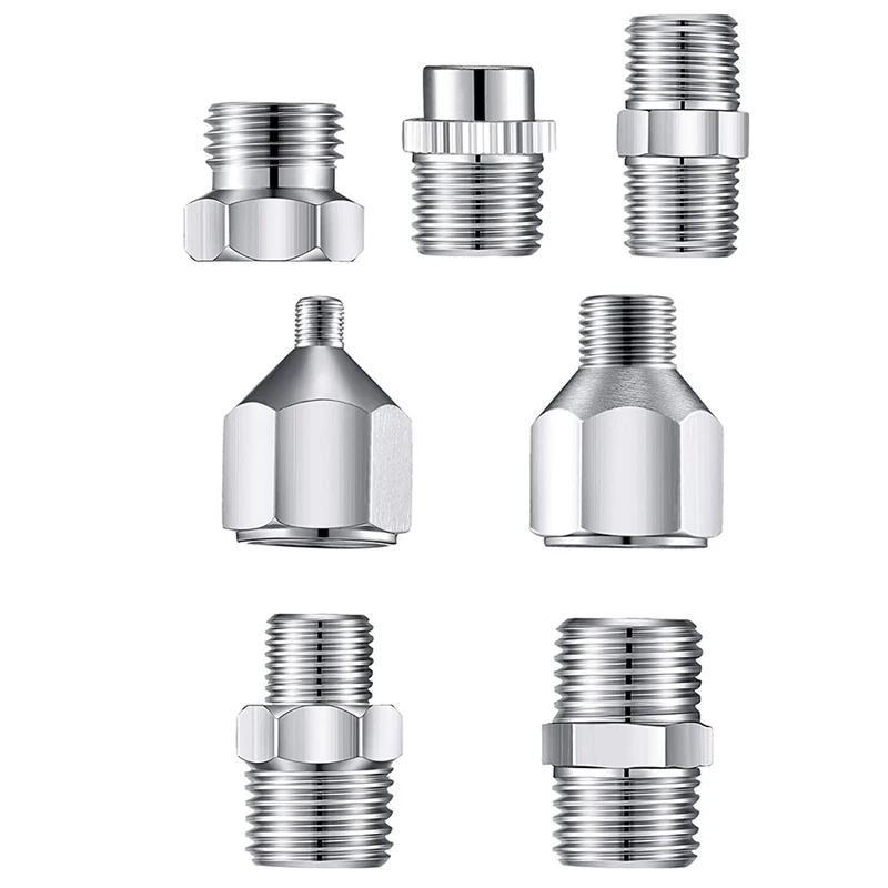 7 Pcs Airbrush Adapter Set Airbrush Connector Kit Quick Release Disconnect Connector Set For Air Compressor And Airbrush