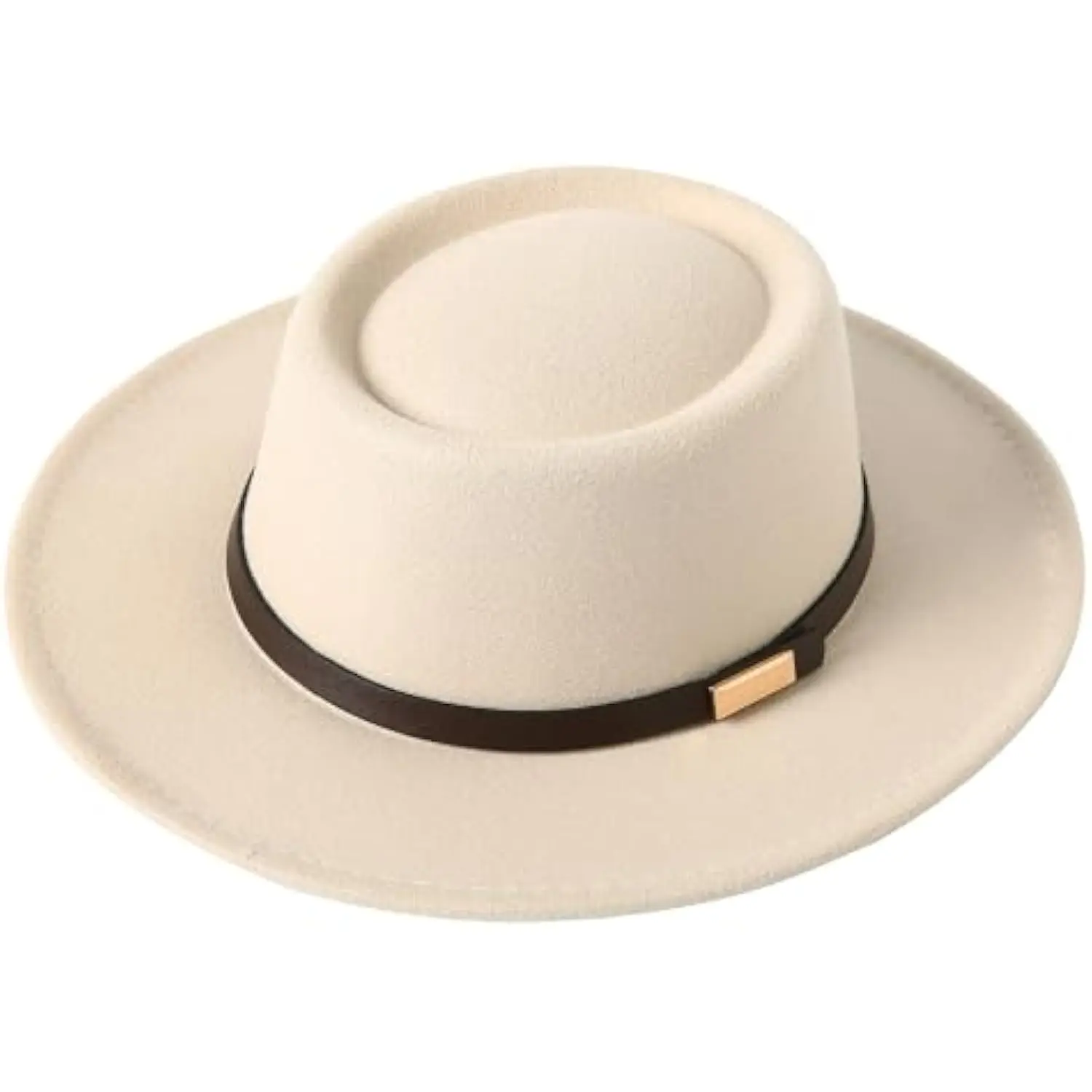 

Винтажная шляпа-федора Mistdawn для женщин и мужчин, с широкими полями, теплая, шерстяная, с ремешком, в стиле панама, фетровая джазовая кепка