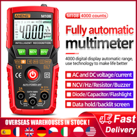 M107/M108 Smart Digital Multimeter Auto Range 4000 Counts NCV Universal Meter Handheld Multifunctional Tester Voltmeter Ammeter