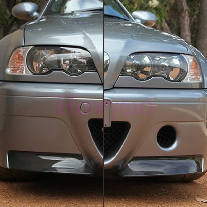 Real Carbon Fiber Car Front Bumper Side Splitter Side Apron For BMW E46 M3 1998-2006