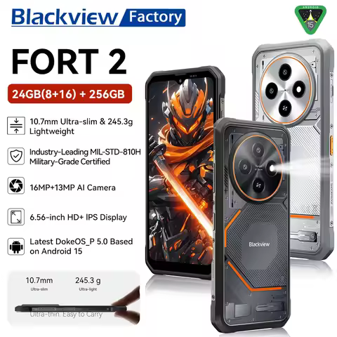 Blackview Blackview FORT 2 Rugged Phone 6.56" HD+ IPS Display MediaTek Helio G81 Processor Telephon Portable 5000mAh Smartphone Android 15 Tips — Özellikler & En İyi Fiyat 2026