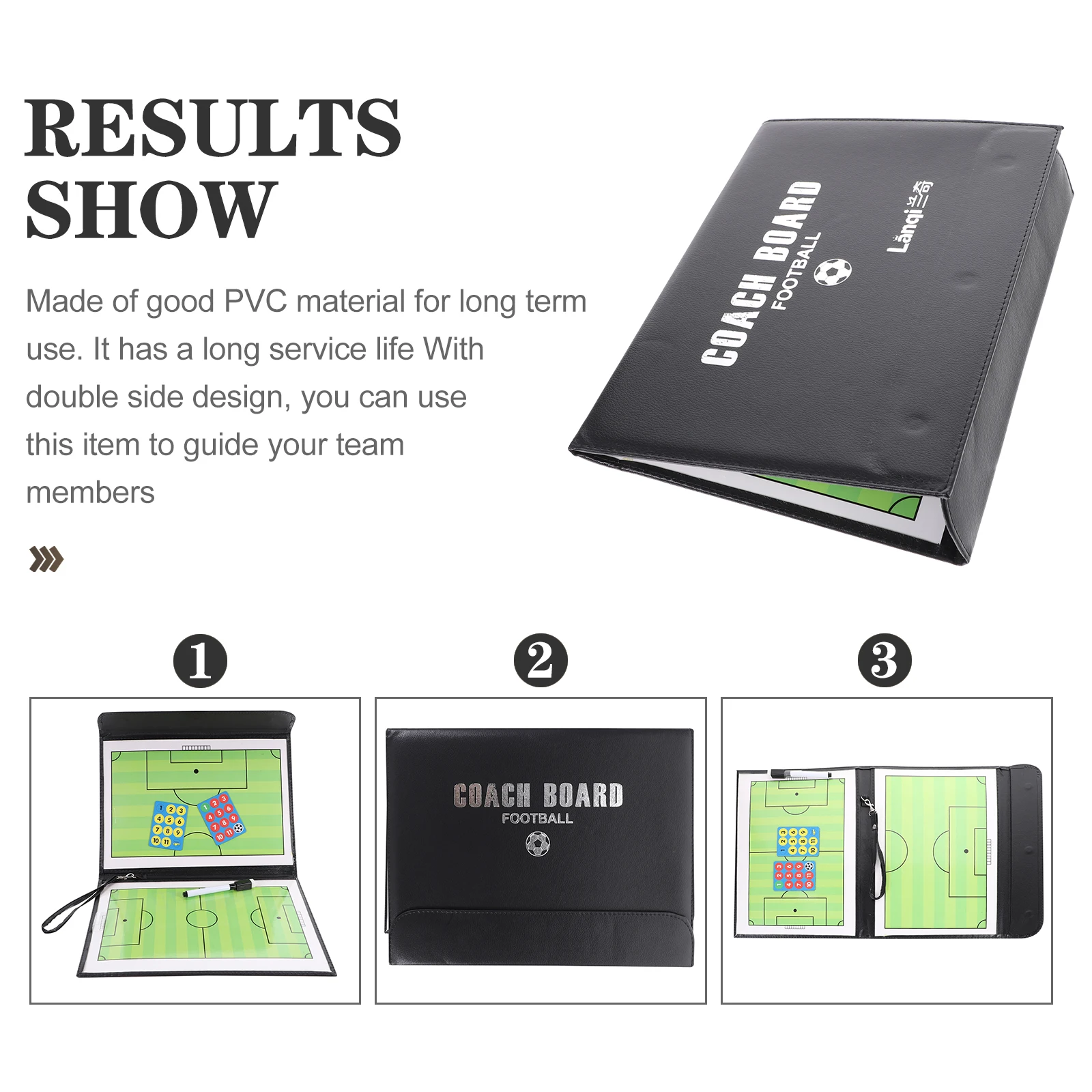 

PVC Football Board Creative Training Planning Match Reusable Writing Competition Lightweight Portable
