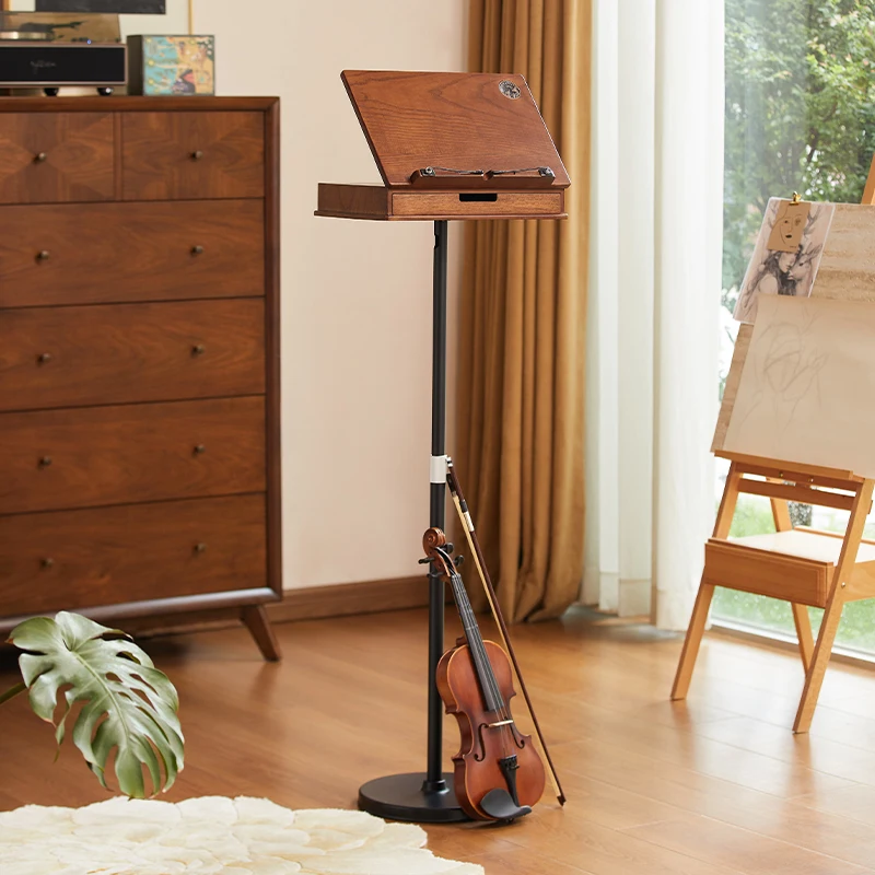 

American retro floor-to-ceiling wooden easel drawing board Multifunctional solid wood drawing board Art supplies display stand S