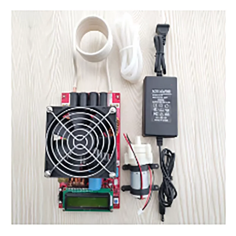 2KW ZVS High Frequency Induction Heater Module Flyback Driver Heater Good Heat Dissipation + Coil +pump +power Adapter