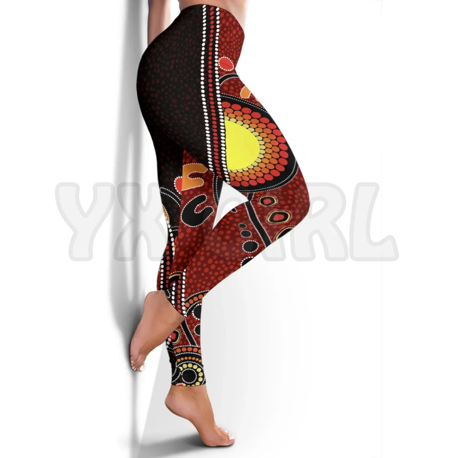 Yx Meisje Vrouwen Voor Meisje Vlag Dot Schilderen Art 3D Gedrukt Leggings Sexy Elastische Vrouwelijke Skinny Leggings Gothic Yoga leggings