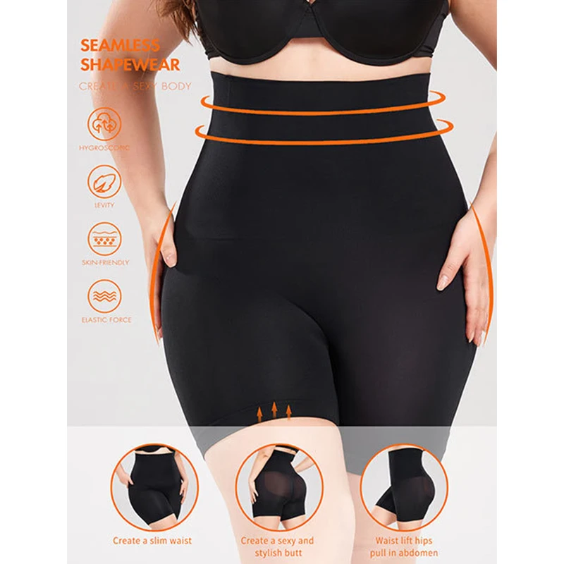 BurVogue Shapewear Shorts for Women Tummy Control Boyshorts High Waisted Body Shaper Shorts Panties Thigh Slimmers Plus Size