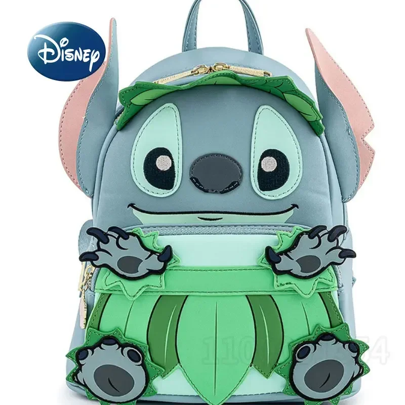 Disney Stitch-Mini mochila de marca de lujo para mujer, Cartera de dibujos animados, mochila escolar Original para niños, 2 piezas