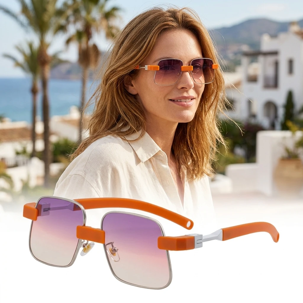 

Fashion Polygon Sunglasses Men Women Trendy UV400 Protection PC Lens All-Match Sun Glasses for Driving Travel Daily Wear