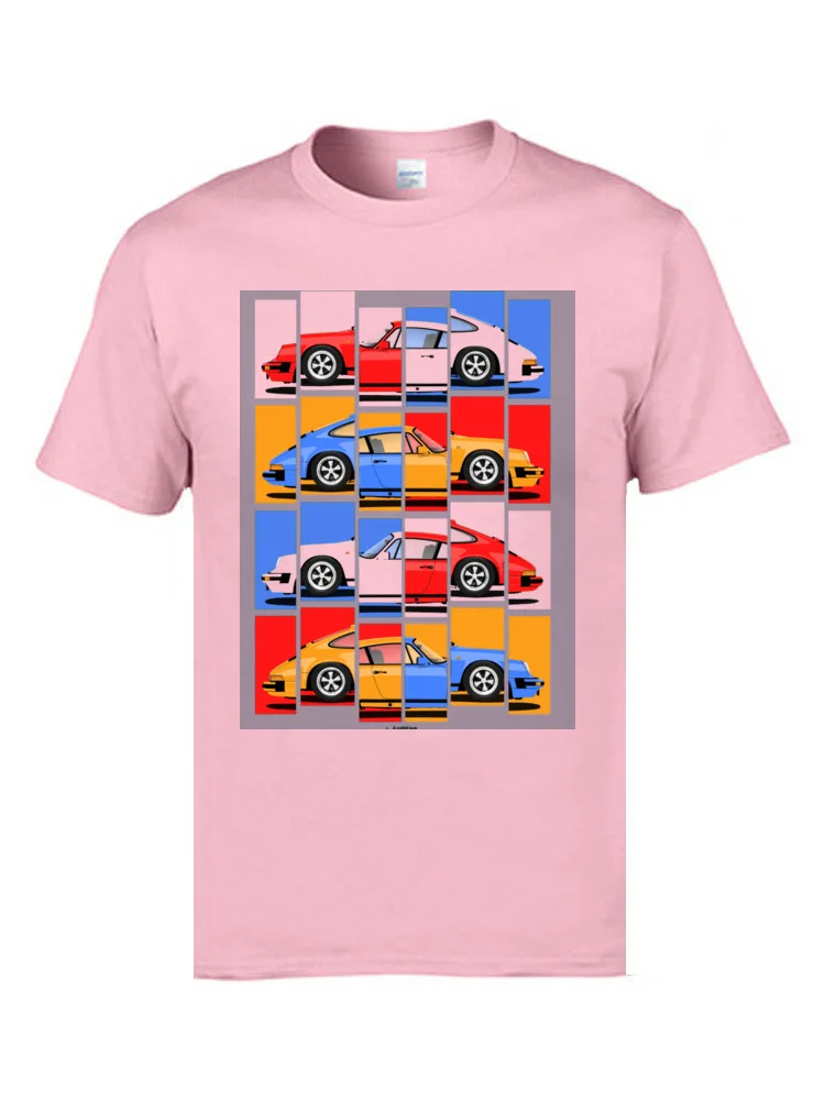 Japanese men's car style T-shirt, European plus size fresh T-shirt clothing