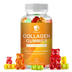 Collagen Gummies with Biotin,Vitamin C & E Hair Growth Skin Beauty Health Increase Skin Elasticity Strengthen Nails & Hair Roots