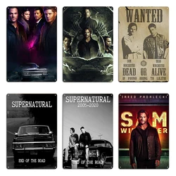 The Song Remains Supernatural Sam Winchester Winchester Wanted Dead or Alive Metal Plaque Wall Design Cinema Tin Sign Poster