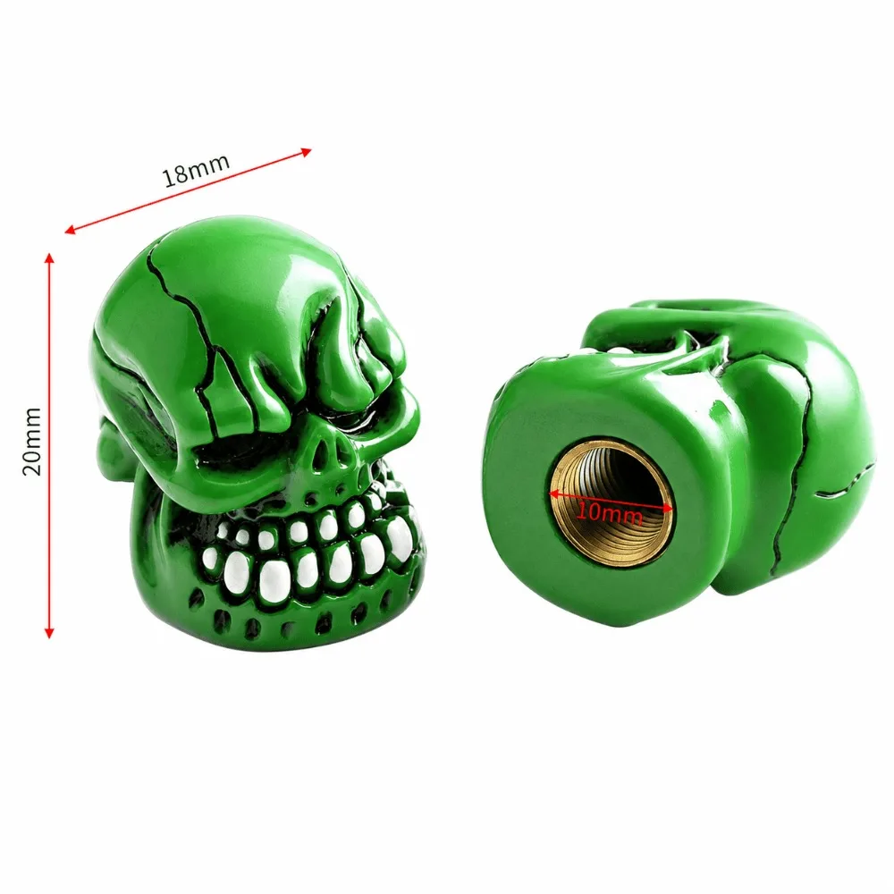 Skull Tire Valve Stem Caps For Universal Car Motorcycle Bicycle Resin Wheel Air Valve Cover Auto Styling Accessories Decor Parts 2