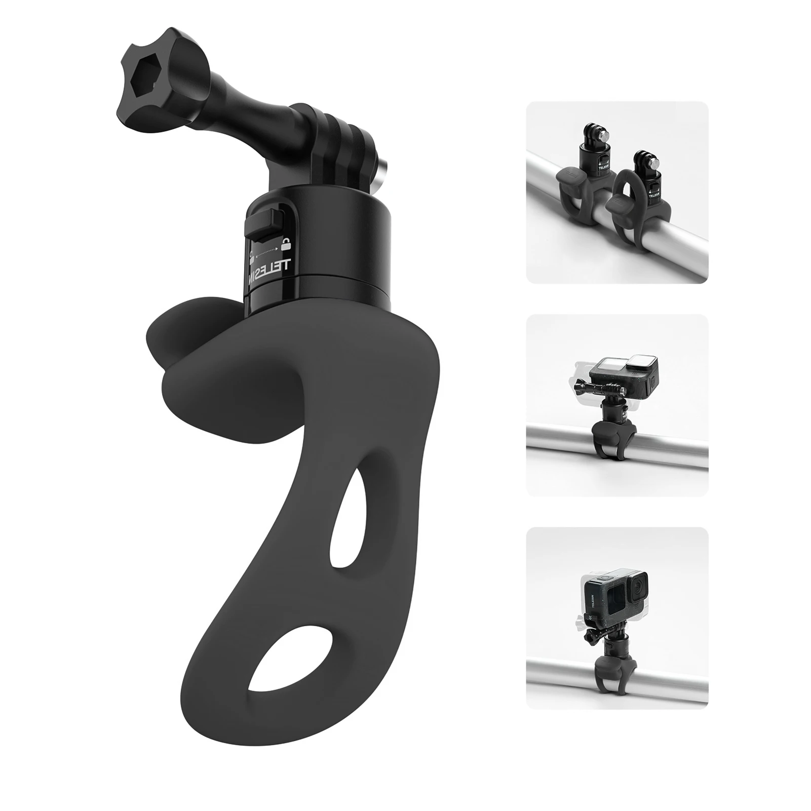 TELESIN Quick release Action Camera Mount for GoPro Hero 12/11/10/9 DJI OSMO Action Insta360 X4/X3 Action Camera Accessories