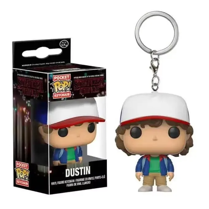 Funko Pop Stranger figura juguetes llavero Dustin llavero Demogorgon cadena modelo juguete Carvinal adultos niños regalo Juguetes