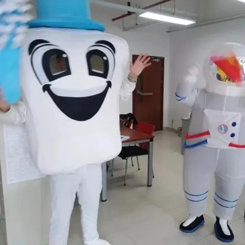 مستشفى طب الأسنان تأثيري حلي العالم يوم صحة الفم شخصية التميمة الإعلان الدعائم الطرف تأثيري ازياء