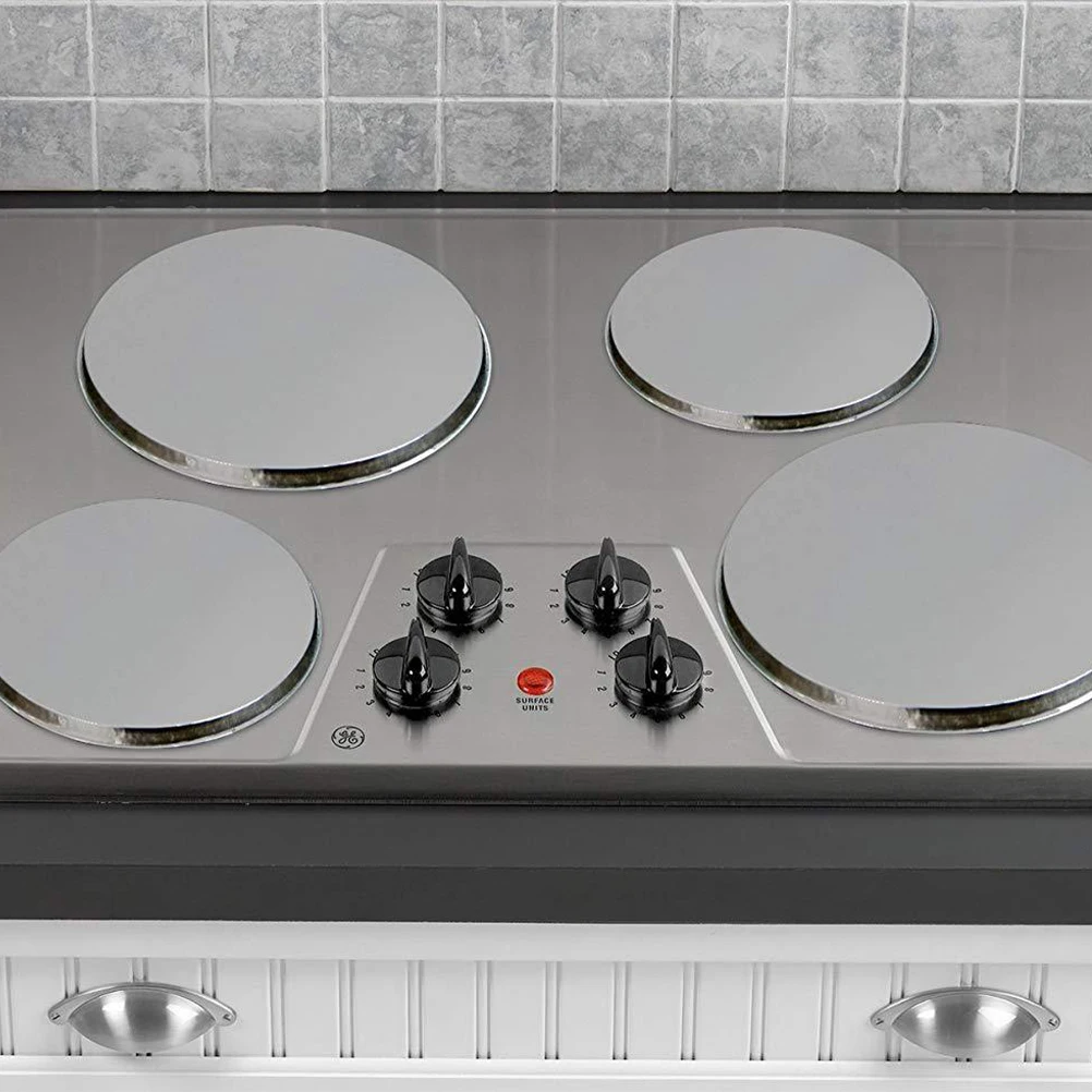 

4 PCS Reusable Stove Cover Round Burner Covers for Electric Protectors Stoves Top Gas Burners