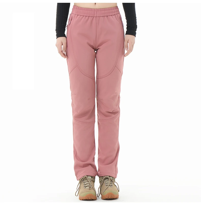 LNGXO Winter-Wanderhose für Damen, Wasserdichte Warme Fleecehose für Camping, Klettern, Trekking, Skifahren, Outdoor-Sport, Softshell-Hose – Detail 10