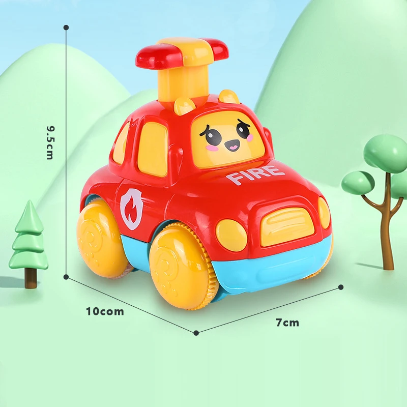 Children Toys Cars Toys for Boys 1 2 3 Ages Cartoon Inertia Press and Go Cars Toys for Kids Pull Back Fire Engine Toy Baby Gifts