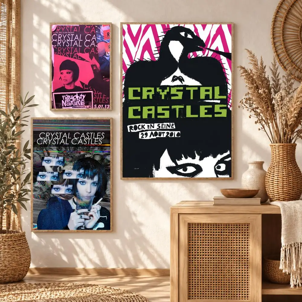 Electronic Band C-Crystal Castles Painting Calligraphy Modern Canvas Wall Art Prints for Living Room Decor | Wall Decals