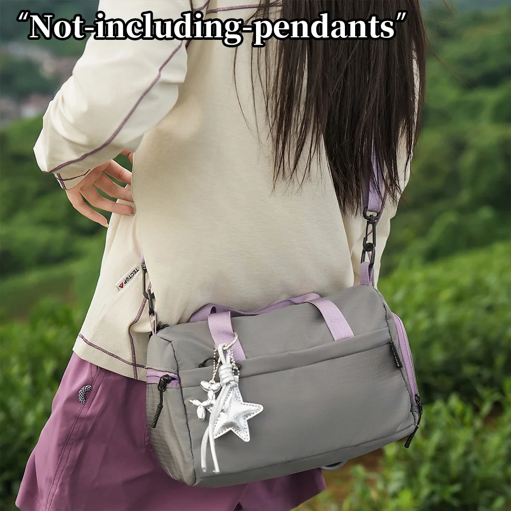 Women Crossbody Bag, Mini Duffle Shoulder Purse, Outdoor Nylon Handbag, Detachable Adjustable Strap, Daily Walking Casual Trip