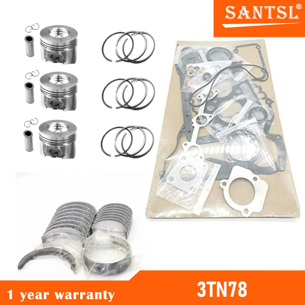 

Overhaul Rebuild Kit 3TN78 3TN78L-RB For Yanmar Engine Gasket Piston Bearing Set Auto Parts