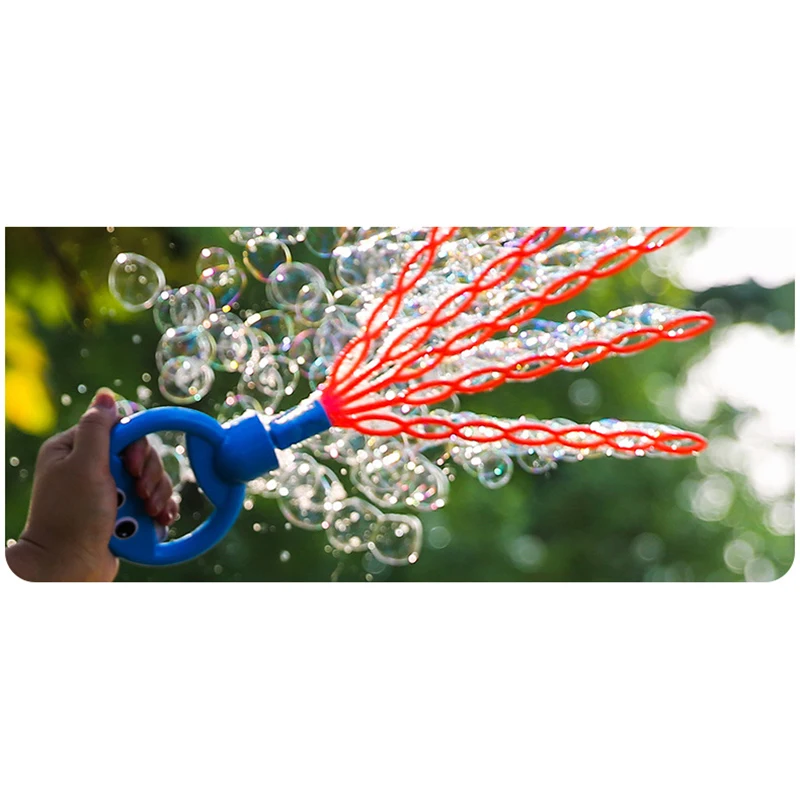 

1pc Smiling Face Bubble Wands 32 Holes Handheld Bubble Stick Blower Maker Funny Soap Blowing Bubble Tool Kids Summer Outdoor Toy