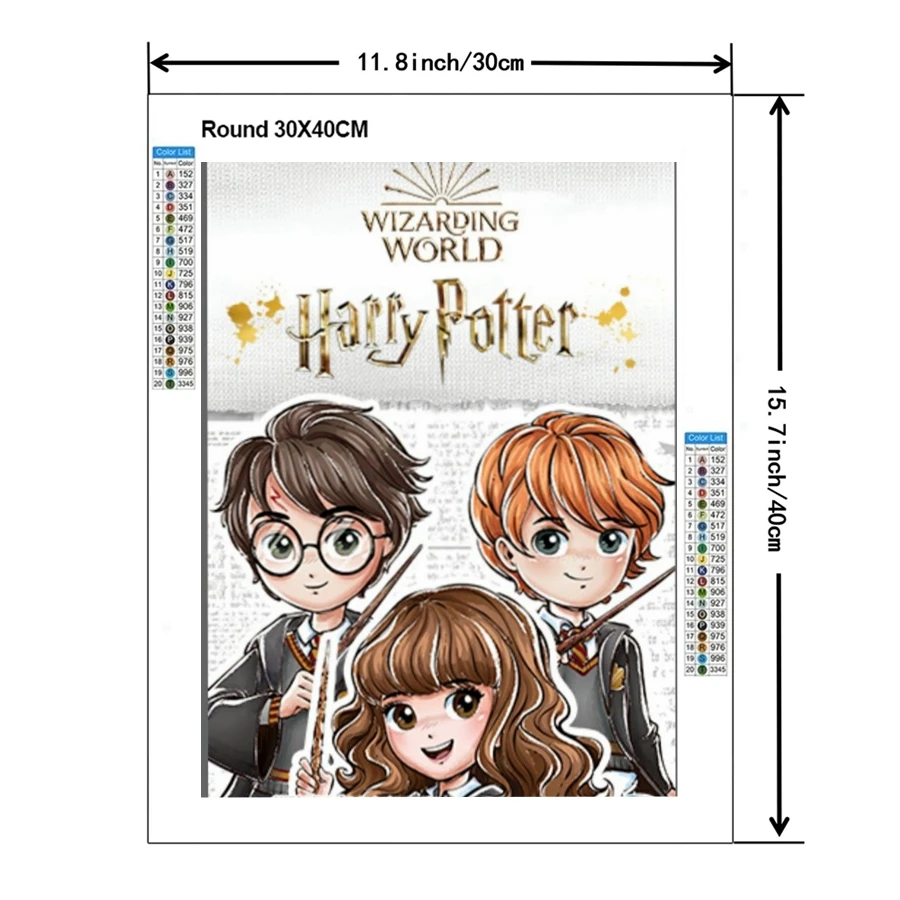 Cute Cartoon Harry Potter 5d Full Diamond Painting Art Magic Owl Castle Mosaic Cross Stitch Diy Handmade Gift Home Decor