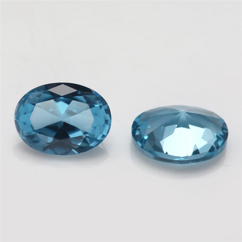 Size 3x5mm~10x12mm 106# 109# 120# 114# 113# 112# Blue Stone Oval Cut Synthetic Spinel Gems Gemstone For Jewelry Making