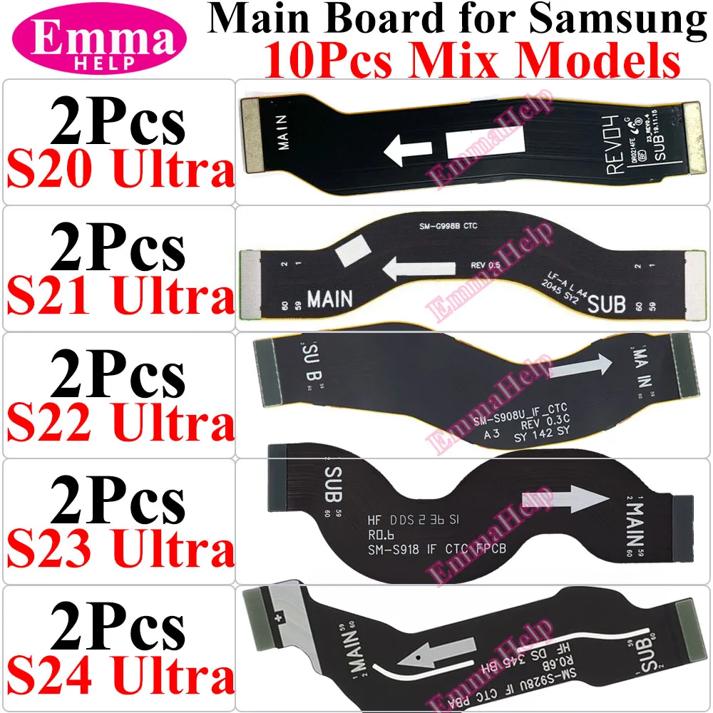 10Pcs Mix Mainboard Flex Cable Motherboard Dock For Samsung S20 S21 S23 Plus Ultra A21S A51 A33 A52 A72 A70 Connector Main Board image 4