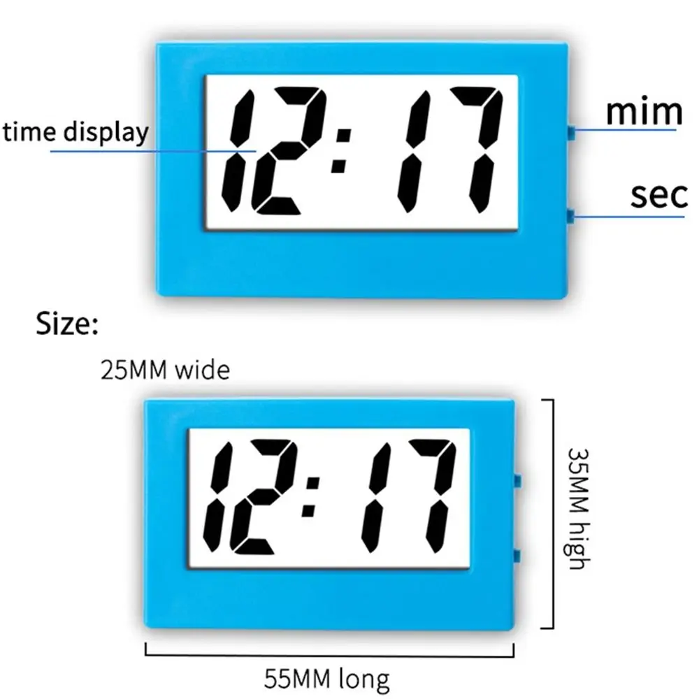 Easy Use Small Mini Triangle Clock Mute Simple Desk Digital Clock Electronic ABS Student
