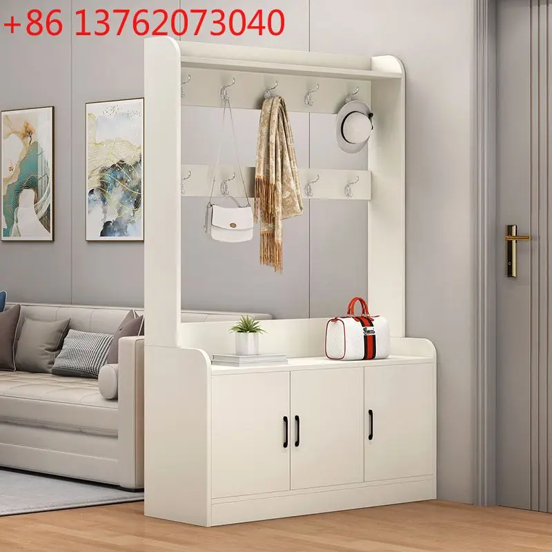 

Coat rack and shoe cabinet integrated combination doorway entrance cabinet stool large capacity and multi-functional