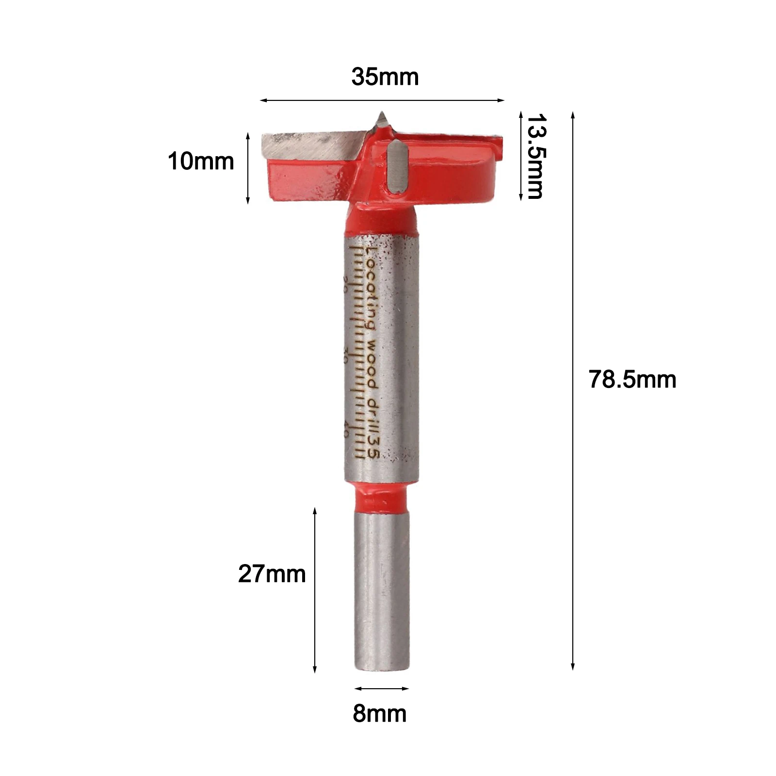Adjustable 35mm Carbide Hinge Boring Bit Flat Wing Wood Drill With Stop Collar For Furniture Making Cup Hole Drilling Accessorie
