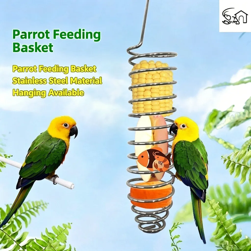 Bird Spiral Foraging Feeder | Stainless Steel Fruit Vegetable Holder