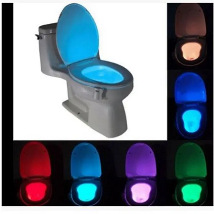 ZK50 LED Night Light 16 Colors Toilet Light Suspended Toilet Lid Induction Mood Light 3 AAA Batteries (Battery Not Included)