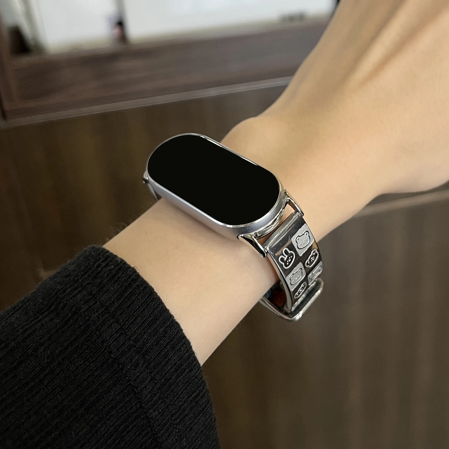 Stainless steel splicing for Xiaomi Band 8 strap for Xiaomi Smart Band 9 playful and fashionable bracelet strap