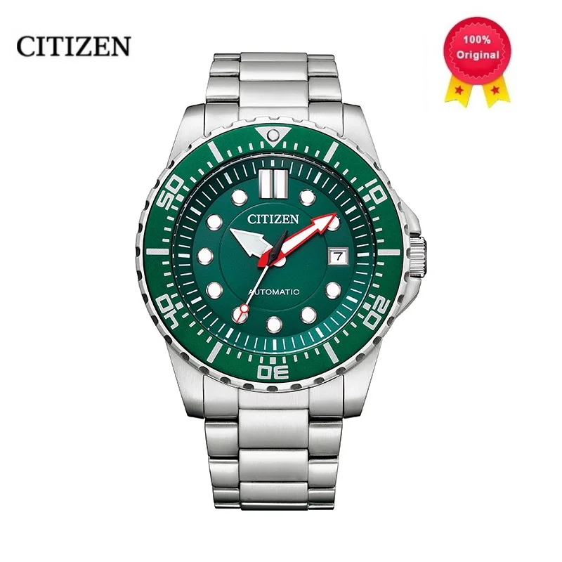 Original CITIZEN NJ0129 Eco-Drive Watch Mens Waterproof Big Dial Stainless Steel Luxury Business Men's Watch Citizen Eco Drive