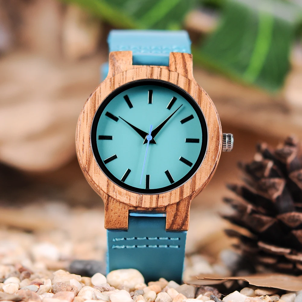 BOBO BIRD Watch Men Women Wooden Quartz Leather Strap Wristwatches Ladies Timepieces Clock Customized Great Gifts DropShipping