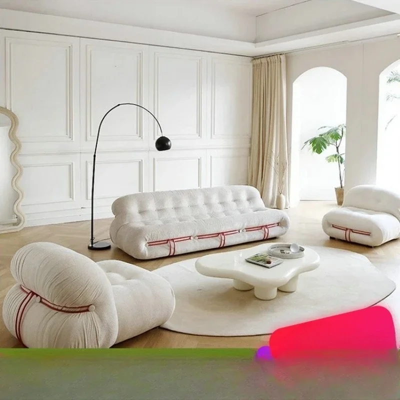 

Nordic creative sofa simple straight row leisure lazy sofa