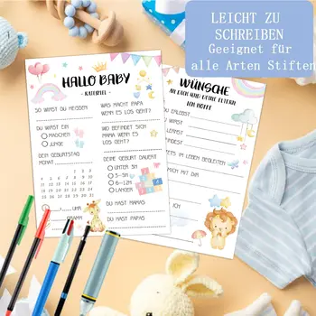 25張嬰兒派對賓果卡 - 適合14歲以上人士 - 紙板材質 8 最佳銷售 嬰兒派對遊戲 - №8