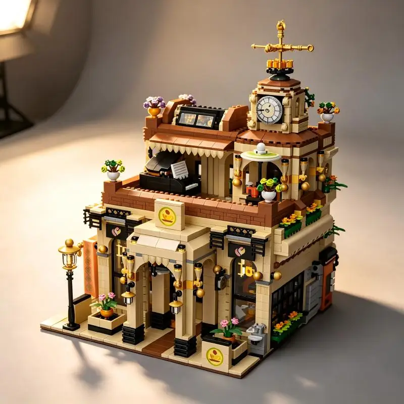 Elegant Street ViewBricks Building, RichScene Details,Desktop Display, FunDIY Project for YoungArchitecture Fans.