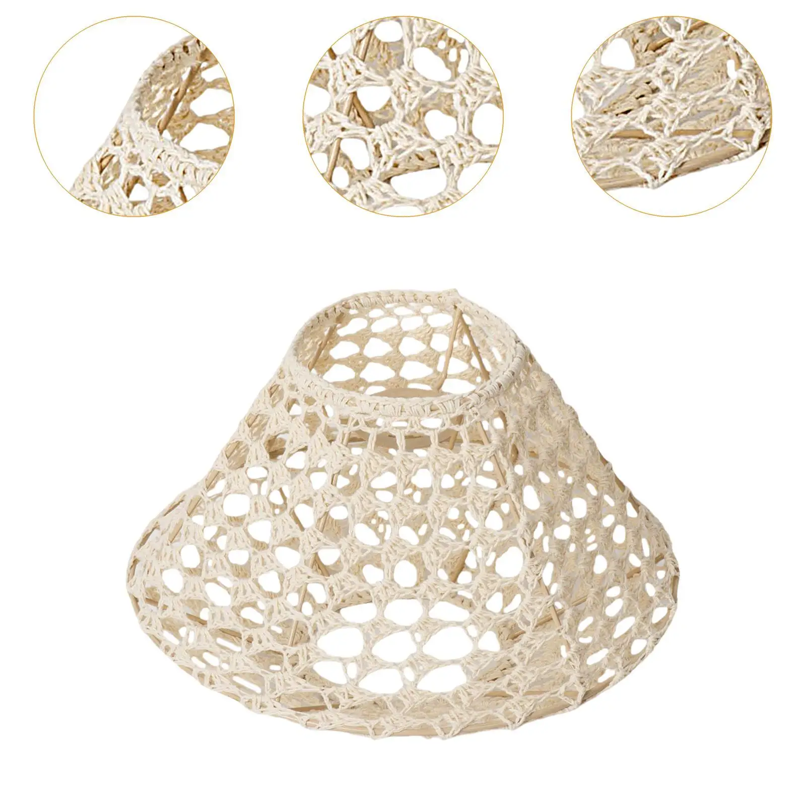 로프 짠 전등 갓 펜던트 라이트 그늘 장식 테이블 램프 전등 갓 램프 커버 테이블 조명 머리맡 램프 주방 카페