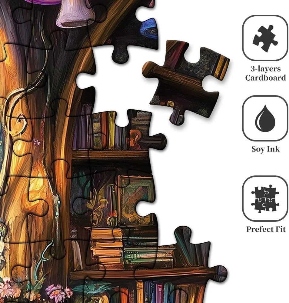 1000/500/300 Piece Wooden Puzzle Warm Fireplace Puzzle Bedroom Gameroom Livingroom Home Decor Birthday Holiday Party Gift
