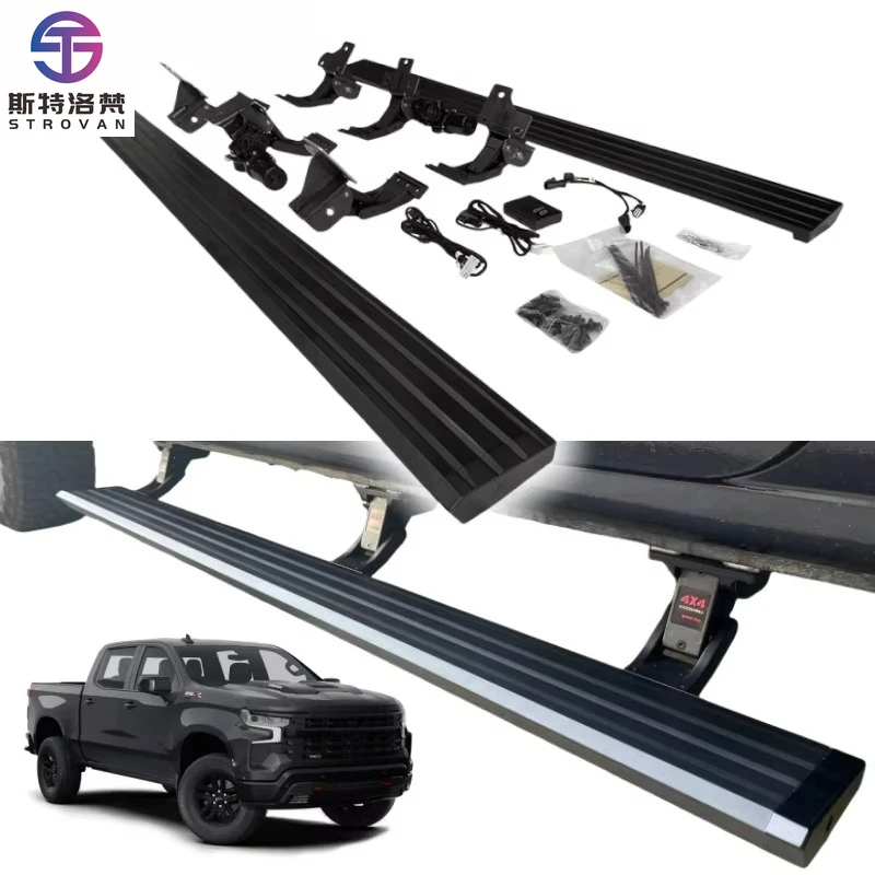 

STLF CLRAK 2005 2007 2009 2013 Chevy Pickup Truck Power Running Boards Electric Side Steps for Silverado 1500 Regular
