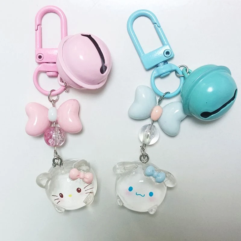 Cute Funny Sanrio Keychain Hello Kitty My Melody Kouromi DIY Cartoon Girl Heart Day Backpack Pendant Exquisite Jewelry Gift