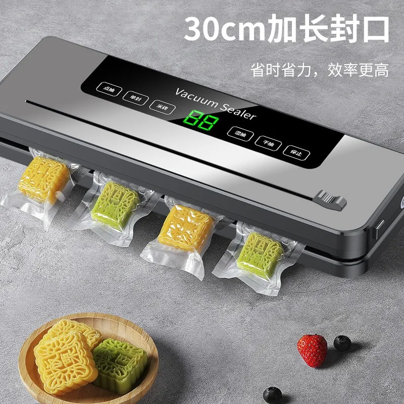 Food Vacuum Sealing Apparatus, Domestic Packing Device, Equipped with One-piece Cutting Blade