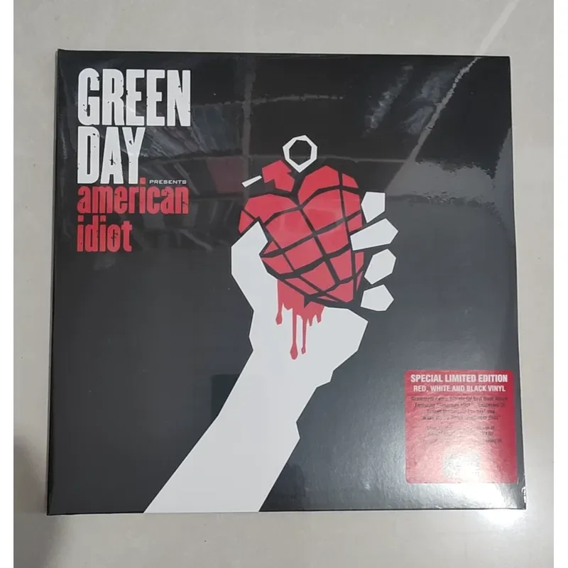 Green Day American Idiot Rojo y Blanco Black Glue 2LP Vinilo para Tocadiscos