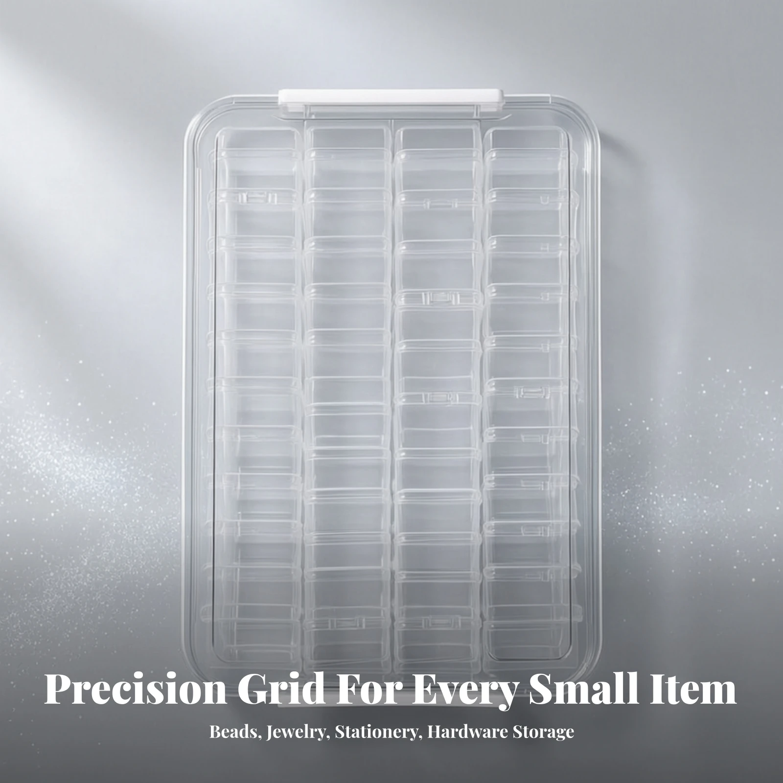 Craft Organizer with Small Bottles Compartmented Storage Organizer with Bottles Plastic Case with Lids Snap-Lock for Crafters
